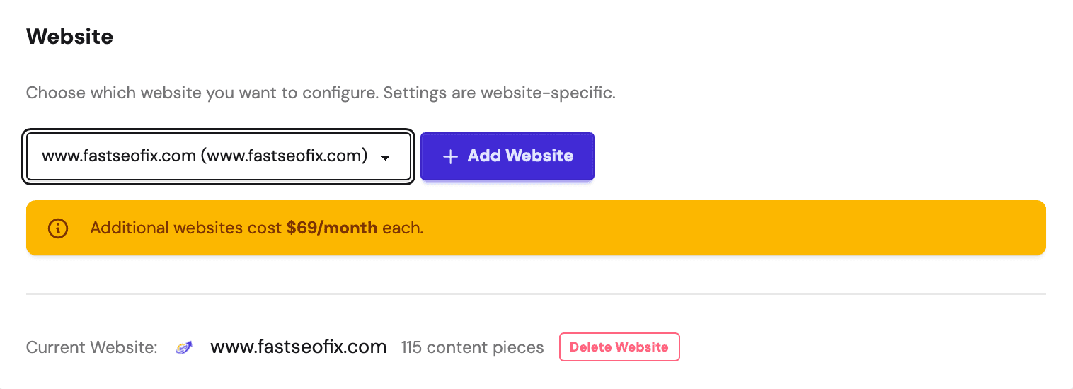 Multiple content calendars dashboard — manage separate calendars per site or client